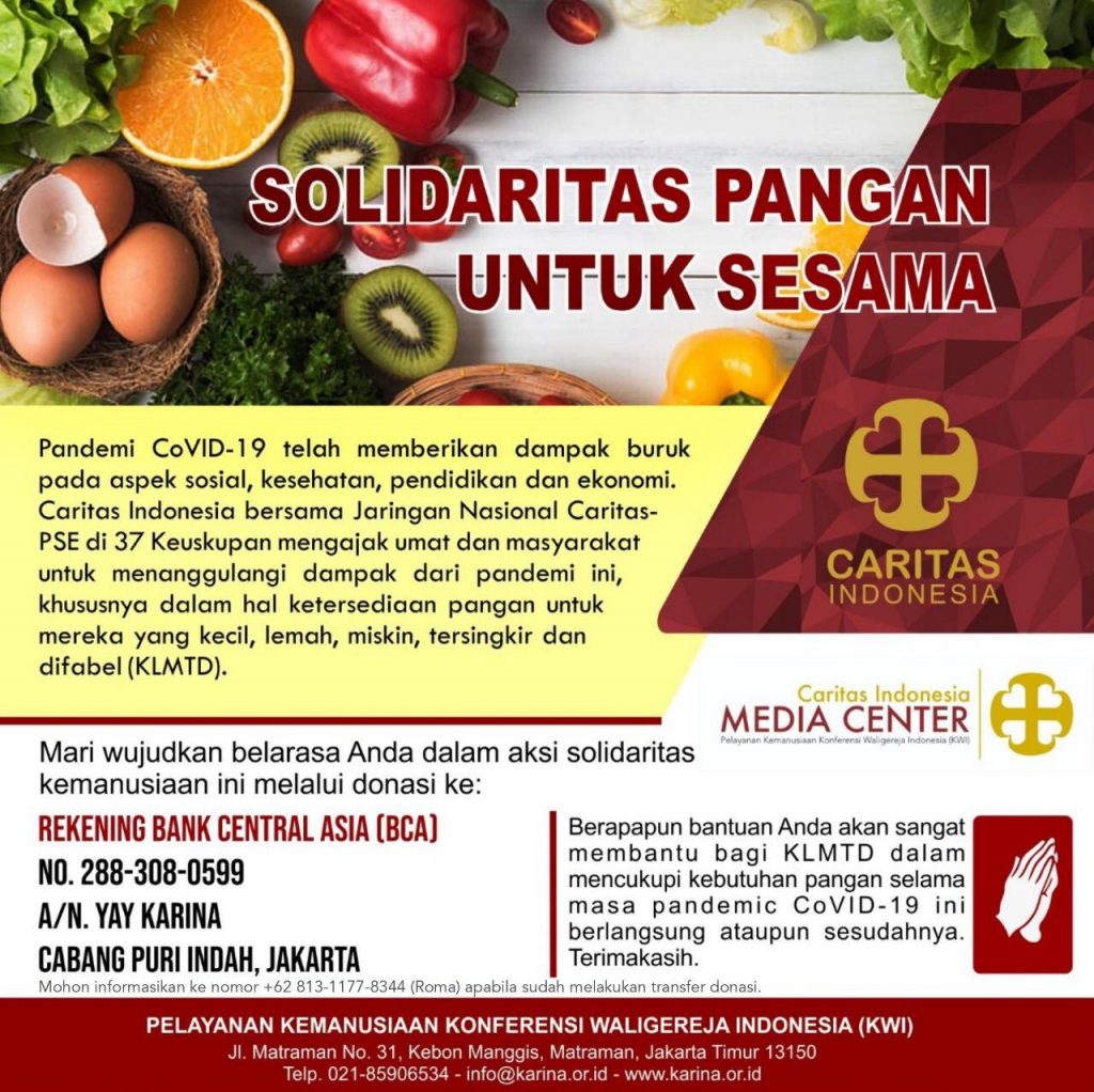 Juni, Bacaan, bait allah, bapa suci, Bulan Rosario, Doa Rosario Laudato Si, Firman Tuhan, Hari Komunikasi Sedunia, Hari Komunikasi Sosial Nasional, Hari Komunikasi Sosial Sedunia, Hari Minggu Paskah VII, iman, Injil Katolik, Kitab Suci, Komsos KWI, Konferensi Waligereja Indonesia, KWI, Mei, opini, Paus Fransiskus, Pekan Komunikasi Nasional, pekan suci, penyejuk iman, pesan paus, Refleksi, refleksi pesan paus fransiskus, rosario, sabda tuhan, Yesus Juruselamat, covid19, karina, caritas indonesia