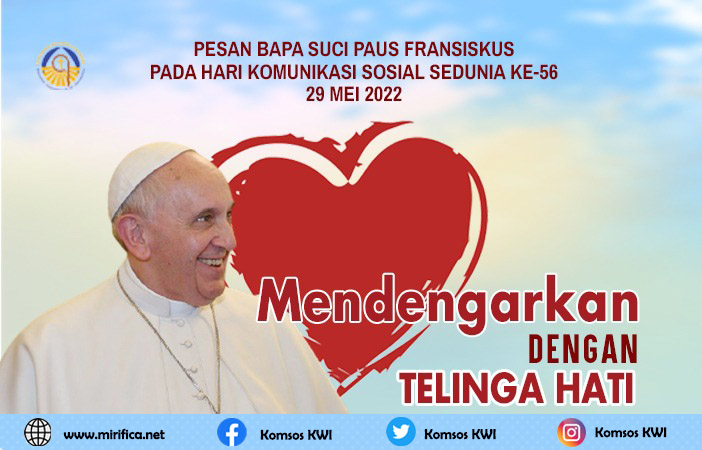 Pesan Paus, Hari Komunikasi Sosial Sedunia ke-56, HARKOM ke-56, Bait Allah, Bait Pengantar Injil, Firman Tuhan, Gereja Katolik Indonesia, Iman Katolik, Injil Katolik, Katekese, Katolik, Kitab Suci, Komsos KWI, Konferensi Waligereja Indonesia, KWI, Lawan Covid-19, Penyejuk Iman, Perjanjian Baru, Perjanjian Lama, Pewartaan, Sabda Tuhan, Ulasan Kitab Suci Harian, Umat Katolik, Yesus Juruselamat